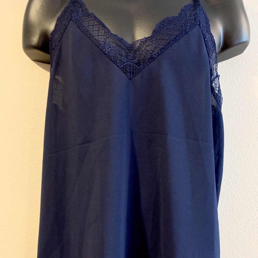 Blue Tank w/ lace.